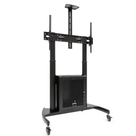 Tooq Narnia FS20500M-B Soporte de Suelo con Ruedas, Armario y Bandeja para Pantallas 60-100 pulgadas